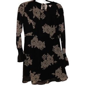 Women's Xhilaration Floral Print Long Sleeve Dress